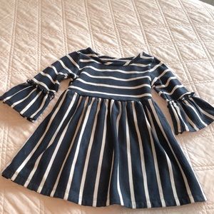 Navy and white dress